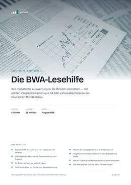 Titelseite: BWA-Lesehilfe
